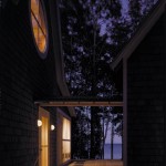 Washington Island house breezeway, night view